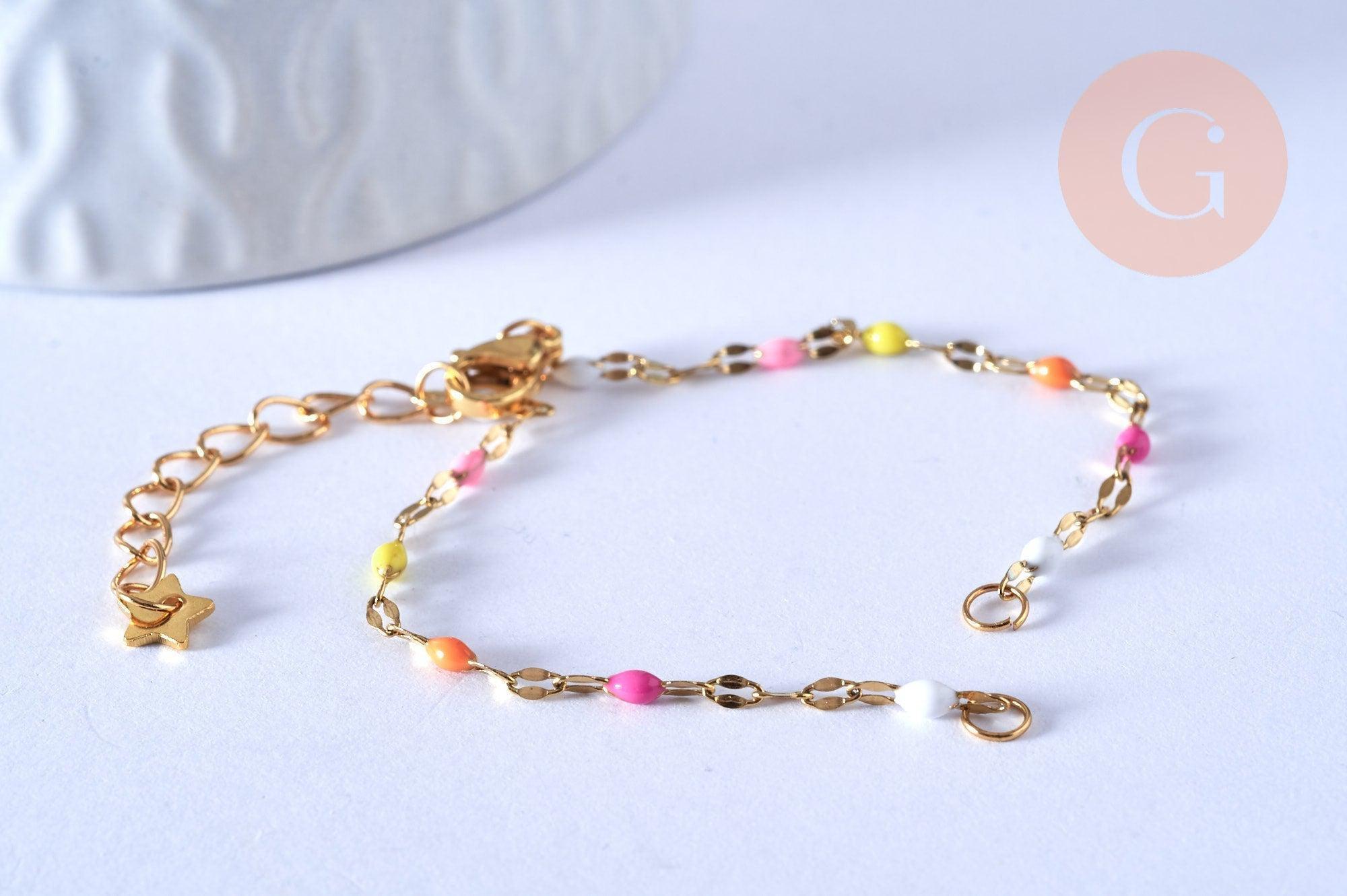 Dimacci Bracciale Regolabile A Morso Di Cavallo Nice & Easy - Acciaio Inox E Nylon Intrecciato, Colore Blu Navy E Oro Rosa - 4