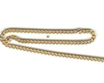 Flat golden chain, creative supply, jewelry chain, jewelry creation, chain wholesaler, jewelry creation, golden chain, 2 mm, 5 meters-G662