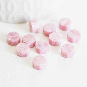 Granulés cire à cacheter rose nacré,fourniture pour création de sceaux personnalisés pour sceaux et invitations de mariage DIY,les 100 G4590