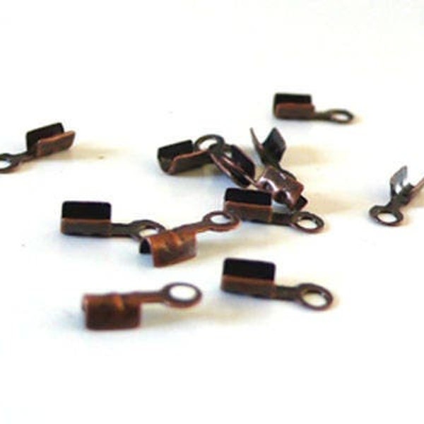 Embouts corde métal cuivre à pincer,fournitures bronze,création bijoux,finition ruban,finition chaine,lot de 1 g,6.5mm-G1273