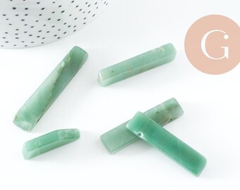 Perle En Aventurine Verte - Forme Goutte 30x10mm - Pour Création De Bijoux - Neuf - Réf. 8741140019720