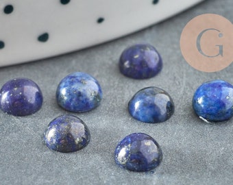 Lapis Lazulis round dome cabochon, natural lapis round cabochon, jewelry making, natural stone, 6mm, X1 G0176