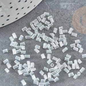 Perline di semi trasparenti sfaccettate da 2,2 mm, forniture per gioielli, perline di semi, x 10 gr G5386
