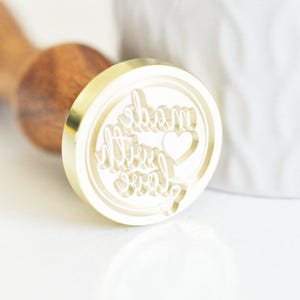 Sello metálico "Hecho con amor" para lacre, sellos personalizados para invitaciones de boda (x1 G4943)