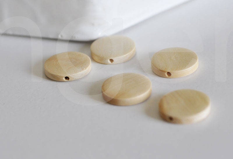 Wooden Disc Beads, Creative Supplies, Natural Wood, Wooden Beads, Geometric  Beads, Round Wood Bead Jewelry Creation, 25mm, X5 G0333 