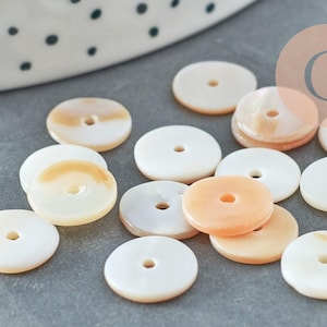 Natural white heishi shell beads, white shell rondelle, ivory shell, shell bead, 10mm, x50 G5570