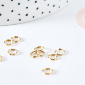 Lot De 50 Anneaux Doubles De Jonction En Bronze - Diamètre 4 Mm - Pour Création De Bijoux (colliers, Bracelets)