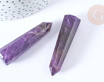 Large undrilled natural amethyst point 59-61mm, polished natural stone for crystal healing, x1 (G7840)