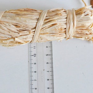 Botte raffia naturel, fournitures créatives, raffia, fabrication paniers, vannerie,crochet, tissage,corde naturelle, la botte de 50g-G1891