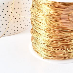Gold-plated 304 stainless steel wire, IP 0.7mm x 1 meter (G3244)