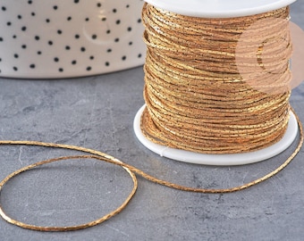 Raw brass snake chain, 1mm x 1 meter (G1586)