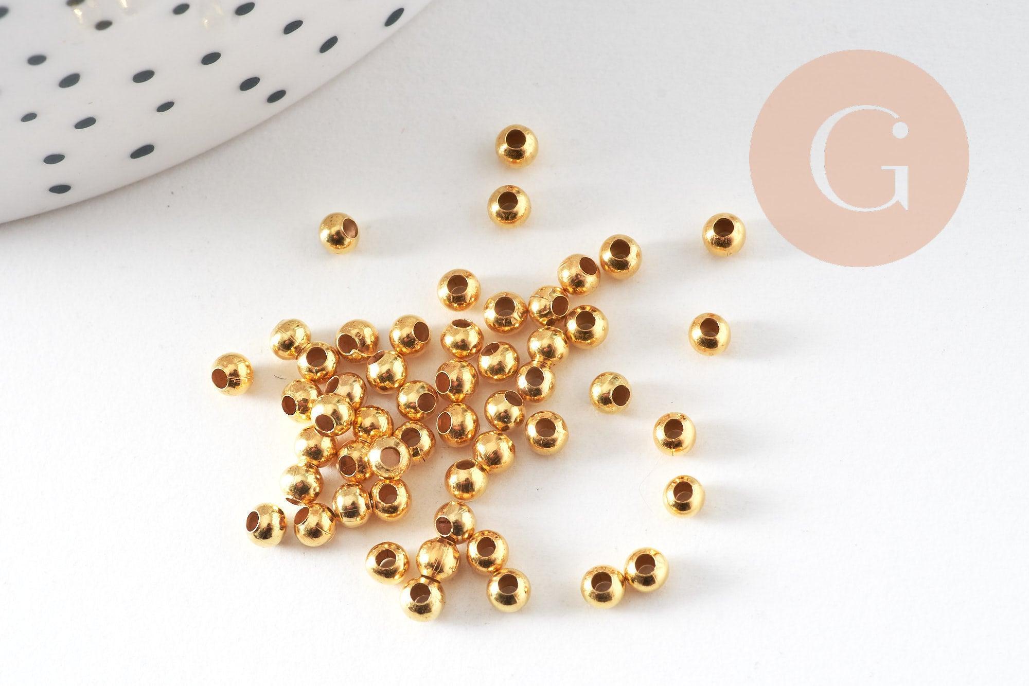 250 Perles Intercalaires Spacer Cœur Doré 5x5,5x3,5mm - Apprêts Pour Fabrication De Bijoux