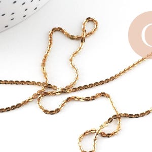 14-carat gold-plated stainless steel fancy chain, x1 meter (G0148)