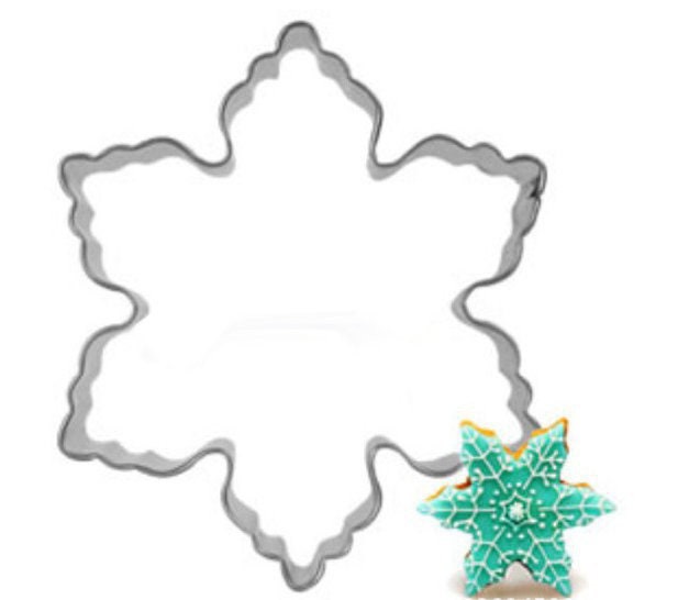 Stainless Steel Pastry Mold for Kitchen Cake and Creative Hobbies,8.1cm Snowflake Cookie Cutter Unit G4977