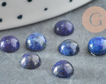 Natural Lapis Lazulis round cabochon 6mm, x1 (G0176)