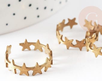 Adjustable star ring 17mm, x2 (G0451)
