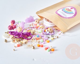 Lollipop-Perlen-Mix-Set, Boxen und Sets zur Herstellung von DIY-Modeschmuck, G8166-Beutel