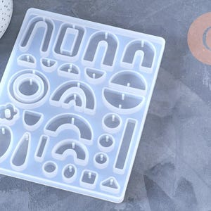 Resin earring making mold, x1 (G4581)