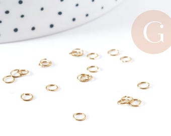 Raw brass open round jump rings 3x0.5mm, x1gram (G8344)