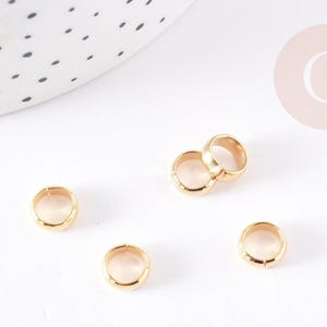 Stainless steel 304 crimp ring beads, gold plated, 8mm, x10 (G1181)