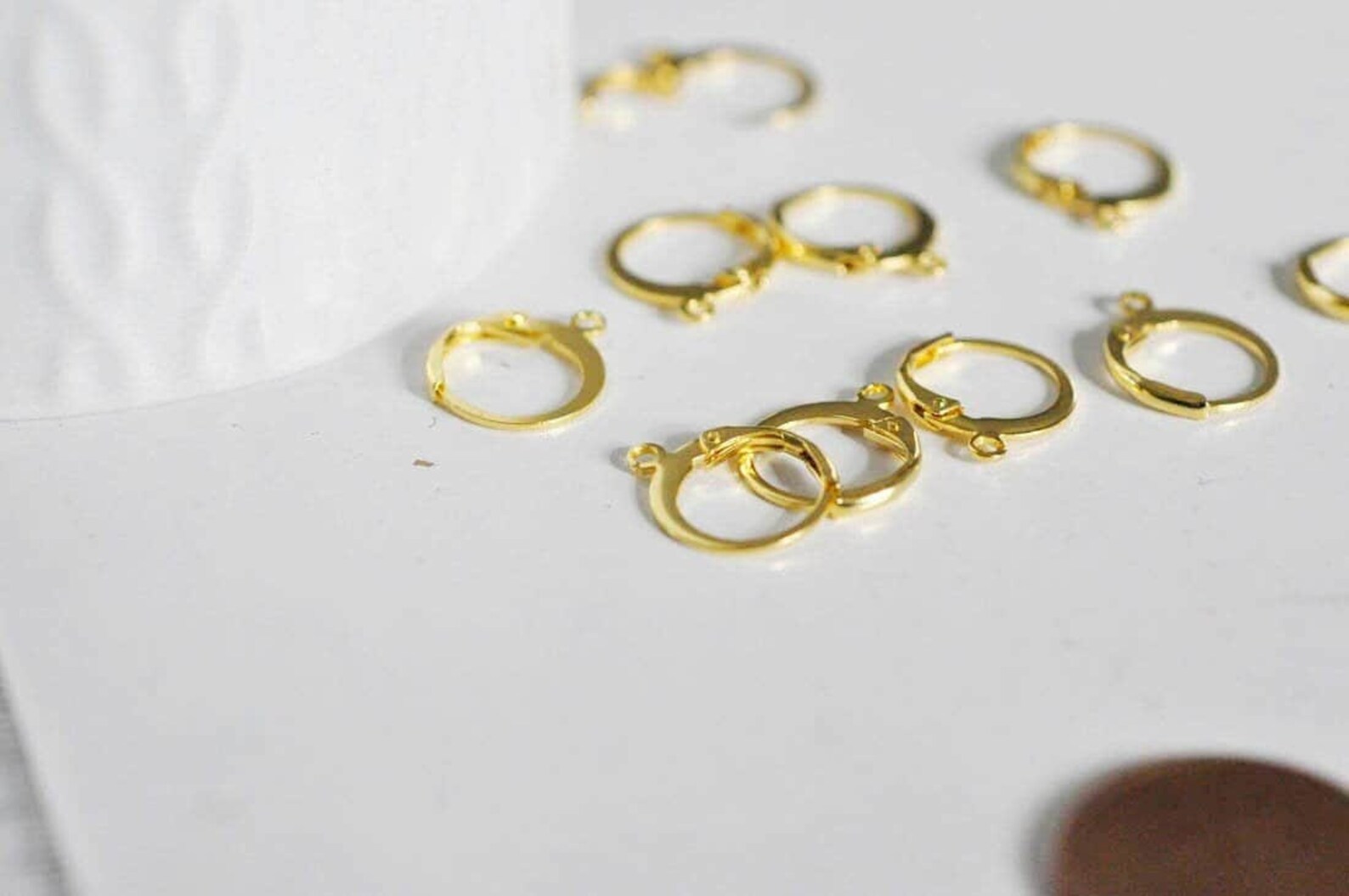 Supports Boucles D'oreilles Clips Plateau N°04 2éme Choix X 10 Paires - Foto 9