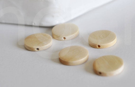 Wooden Disc Beads, Creative Supplies, Natural Wood, Wooden Beads