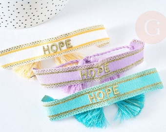 Love Hope Efjf Embroidered Bracelet, Jewelry Making, Evjf Bracelet, Young Mom Gift Idea, Unity -G7649