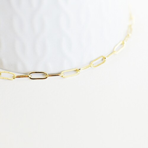 Fine Gold Chain Rectangle 16K Gold 