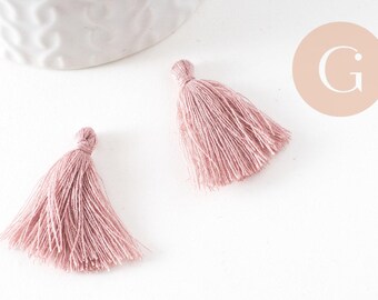 Pompon rose clair coton,décoration pompon,accessoire coton, pompon boucles,fabrication bijoux,coton rose,25-31mm,les 5,g2769