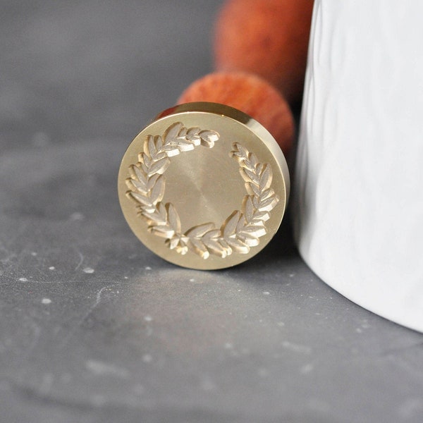 Laurel wreath metal seal personalized sealing wax for wedding invitation 25mm x1 G3920