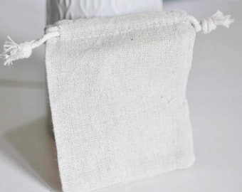 Ecru white cotton jewelry pouch 12cm, jewelry storage, gift pouch, jewelry packaging, jewelry pouch, X1 G2376