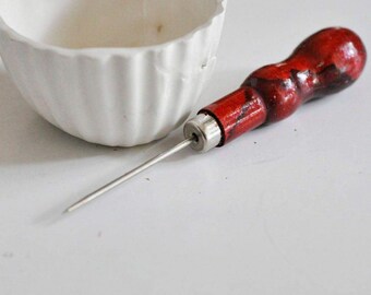 Maniglia in acciaio a spillo in legno, strumenti per gioielli, produzione di gioielli, lavoro in pelle, foro per attrezzi, punta in legno, punzone in acciaio, unità, G293