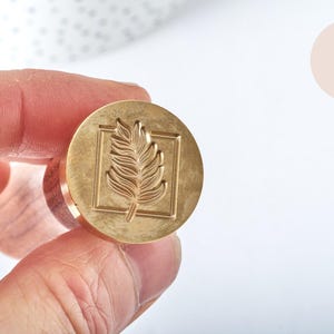 Palm Leaf Seal Wax 25mm, DIY Wedding Invitation Creation Supply, x1 G8143