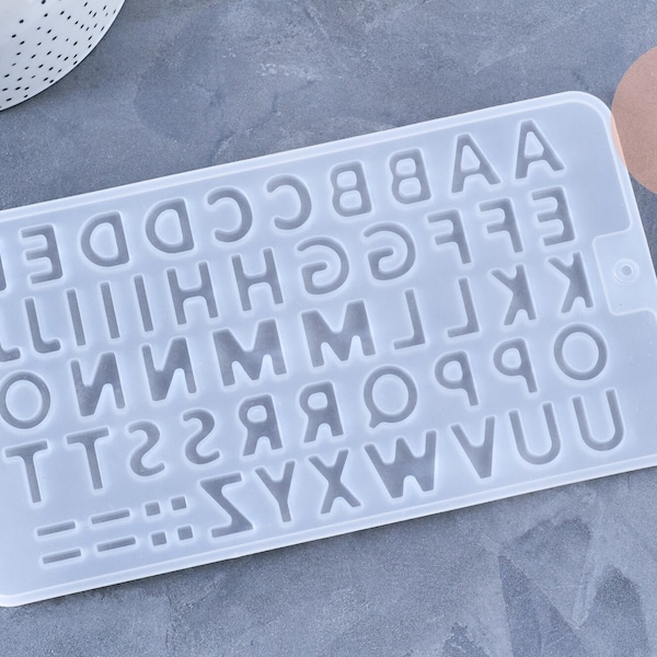 Moule pour fabrication lettre alphabet résine 21cm, un moule en silicone pour réaliser moulage résine jesmonite,21cm, X1 G4969