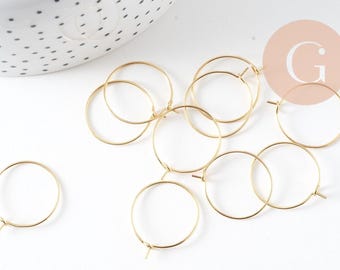 Lot De 10 Apprêts Pour Boucles D'oreilles Créoles - Acier Inoxydable Argenté - 35x31 Mm