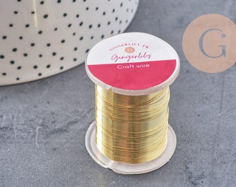 0.3mm gold-plated copper wire, x1 spool of 10 meters (G6184)