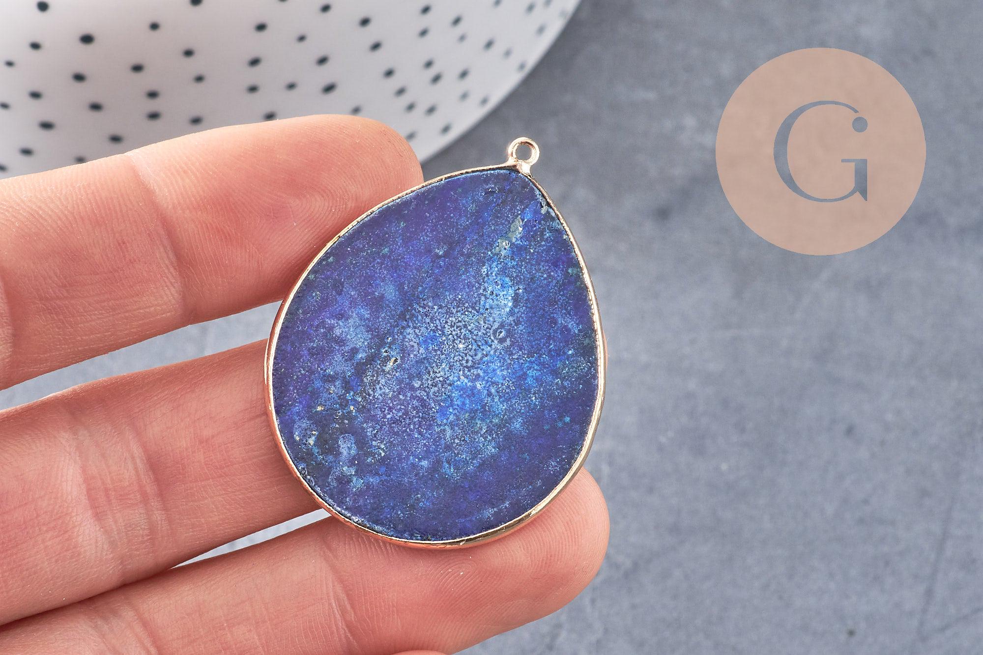 Pendentif Goutte En Lapis Lazuli Naturel - 23 Mm - Pierre Naturelle
