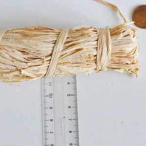 Botte raffia naturel, fournitures créatives, raffia, fabrication paniers, vannerie,crochet, tissage,corde naturelle, la botte de 50g-G1891