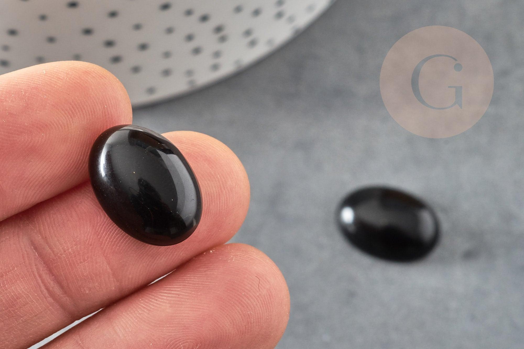 Natural Black Obsidian Oval Cabochon 18x13mm, X1 (G2066) - Etsy