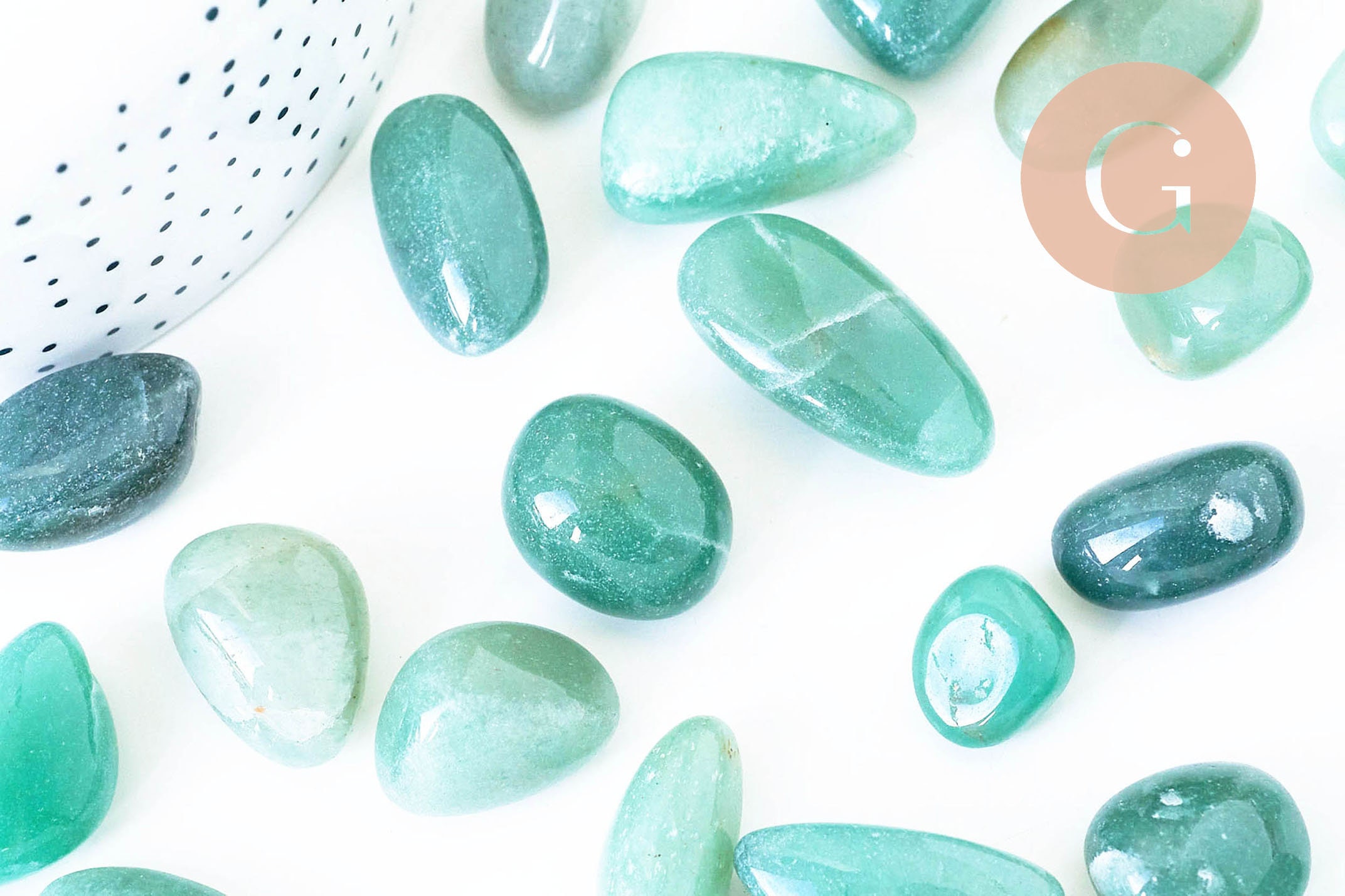 Aventurine Naturelle Brut Roulée 16.5-29mm, Pierre Vertus, Litotherapie, Pierre Aventurine Naturelle