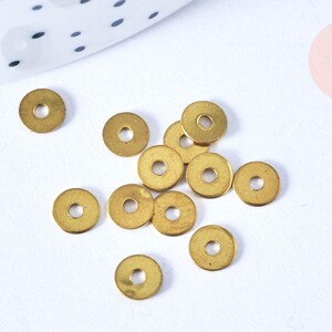 Raw brass washers, 5mm, x10 (G6555)