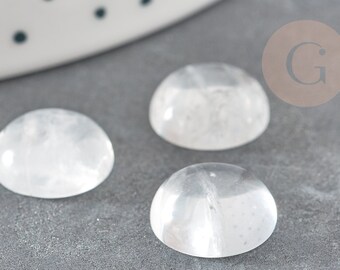 Cabochon rond cristal de roche 12mm,cabochon rond,quartz naturel, cabochon cristal, pierre naturelle, X1 G9361