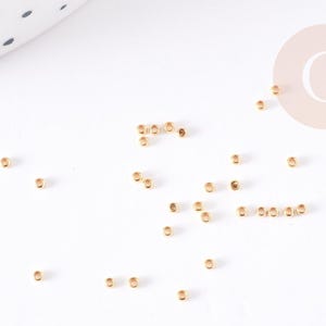 Gold-plated 304 stainless steel crimp beads, 1.5mm, x100 (G1180)
