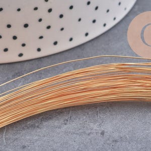 fil de cuivre doré 16K 0.4mm -/28 gauges,fil création bijoux,fil fin, fil métallique,création bijoux,fil de métal, 3 mètres,G3306
