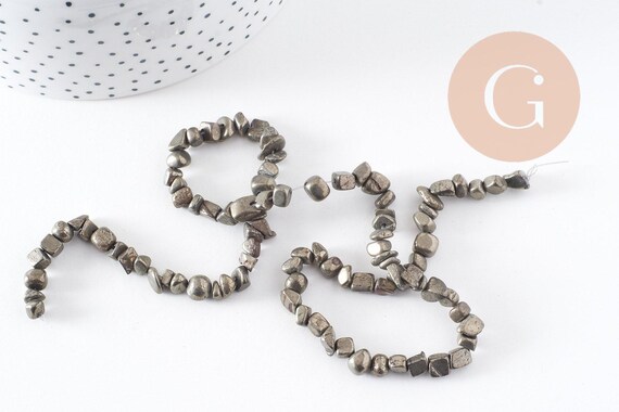 Perles pyrite nugget naturelles 5-8mm x1 (G2054)