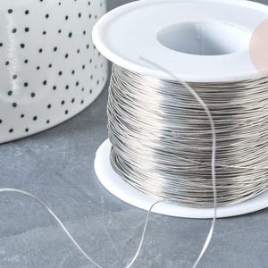0.5mm Silver Platinum Stainless Steel Wire, x1 Meter (G8195)