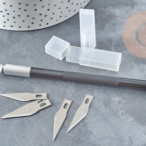 2 pièces Scalpel avec 20 lames, Cutter de précisioncouteau artisanal,  couteau cutter, scalpel pedicure, couteau à