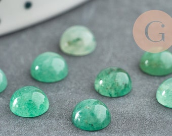 Cabochon rond aventurine verte, cabochon rond, aventurine naturelle,cabochon pierre, 6mm, pierre naturelle, X1 G0174