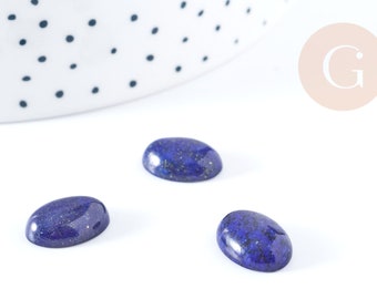 Natürlicher ovaler Lapislazuli-Cabochon 14 x 10 mm, Cabochon-Kreationssteinschmuck, X1 G8671