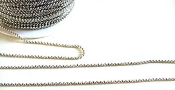 Platinum ball chain necklace hot sale